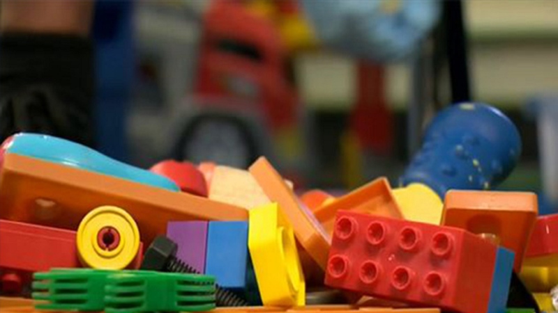 Toy building blocks are seen in this undated photo.