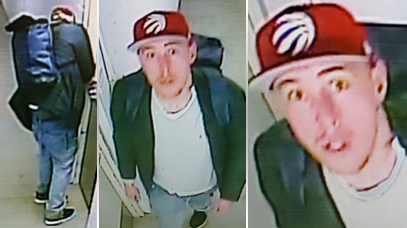 Ottawa Police are searching for a suspect in connection to a break and enter on Mann Avenue on April 10. (Photo courtesy: Ottawa Police Service)
