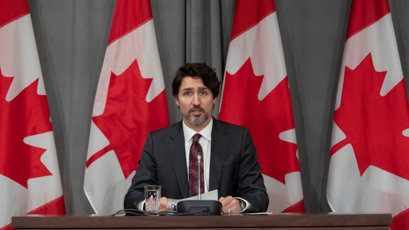 Prime Minister Justin Trudeau announces a ban on military style assault weapons during a news conference in Ottawa, Friday May 1, 2020. THE CANADIAN PRESS/Adrian Wyld
