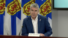 Nova Scotia Premier Stephen McNeil provides an update on COVID-19 during a news conference in Halifax on May 1, 2020. 