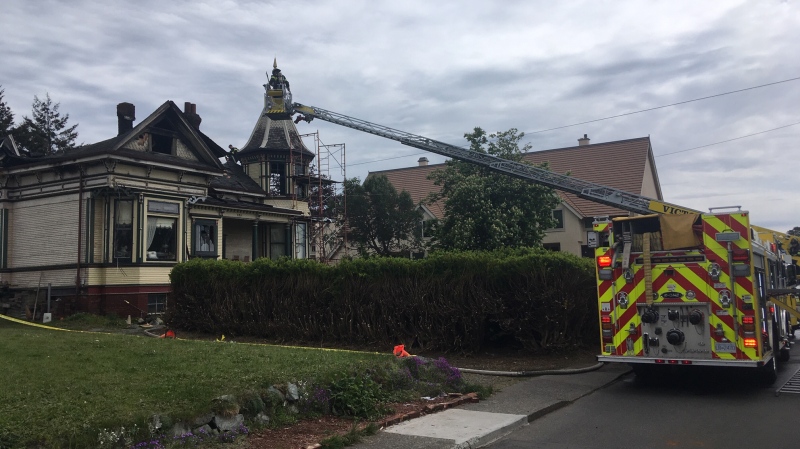 Fire crews were called back to a heritage home Friday after it suffered a serious fire just days earlier: (CTV News)