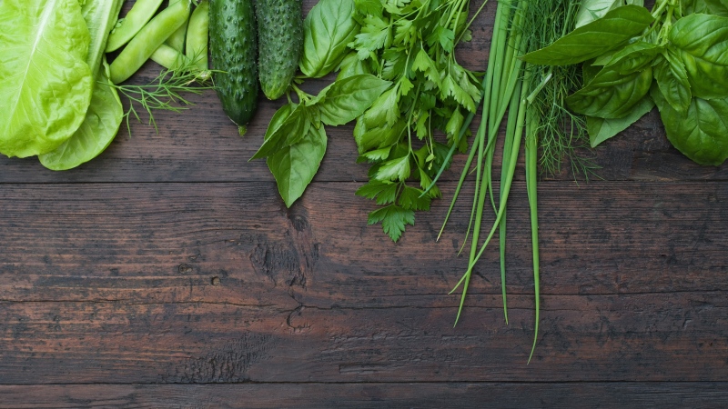 Green vegetables are shown in a photo from shutterstock.com.