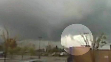 CTV News viewer Jacob McDonald captured video of a funnel cloud over Bowmanville on Monday, Sept. 28, 2009.