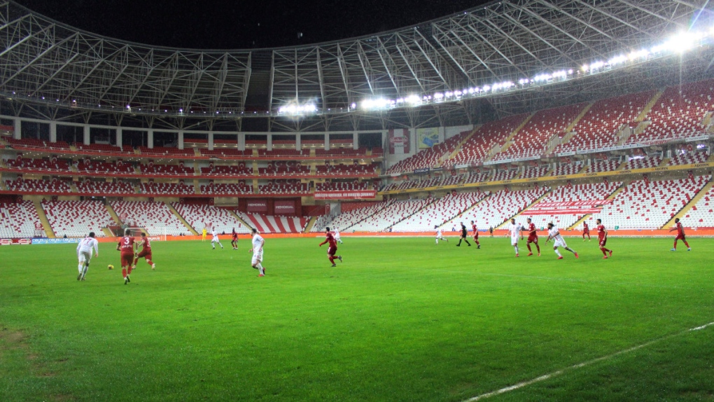 A Turkish Super League soccer match in Antalya