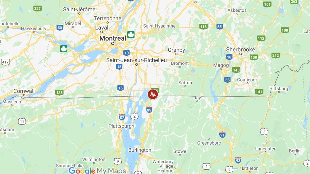Earthquake in southern Quebec