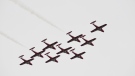 Snowbirds fly by Barrhaven as part of Operation Inspiration on Thursday, May 7, 2020. (Corrie Maidens/CTV Viewer)