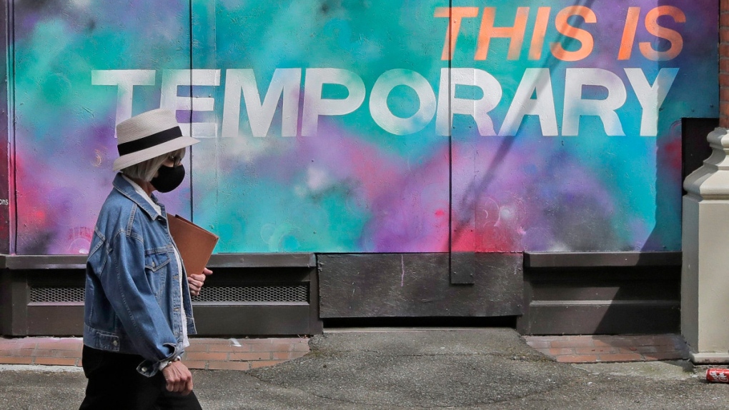 Sign reads 'This is temporary' in Seattle