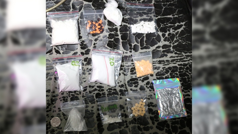 Drugs seized from a property in Ripley, Ont. are seen in this image released by police on Friday, May 8, 2020. (@OPP_WR / Twitter)
