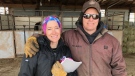 Julie Huppé and Dave Aitchison of Mono Township pictured on Tues., May 12, 2020. (Rob Cooper/CTV News)