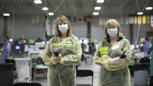 Joselyn Banks returned to the frontlines at the Brewer Arena Assessment Centre during the COVID-19 pandemic, just months after retiring from the Ottawa Hospital. 