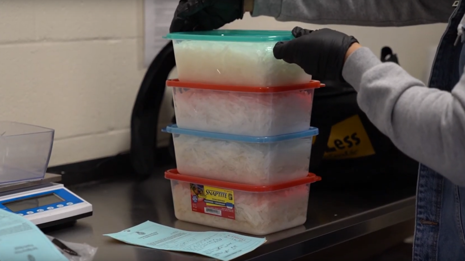 Meth in tupperware containers