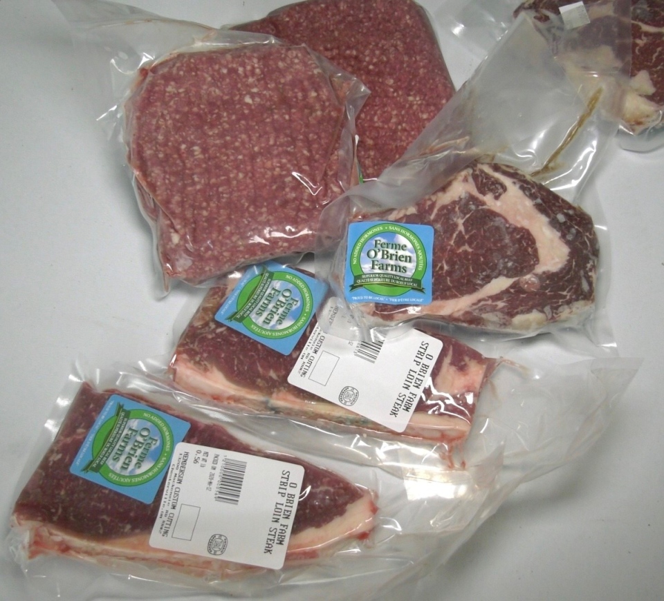 Beef packaged