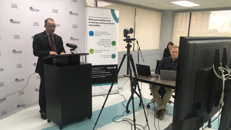 Windsor-Essex medical officer of health Dr. Wajid Ahmed in Windsor, Ont., on Tuesday, May 19, 2020. (Bob Bellacicco / CTV Windsor)