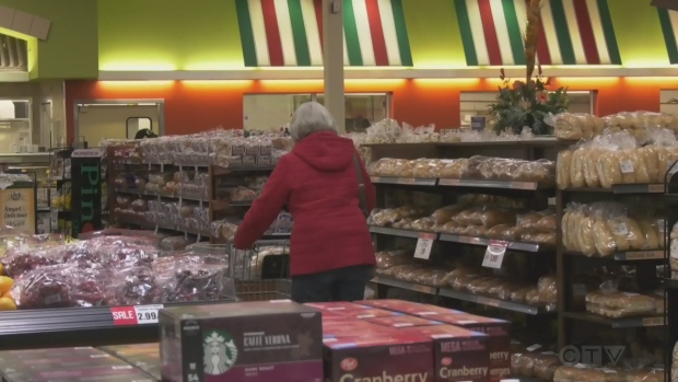 Bakery section of grocery store