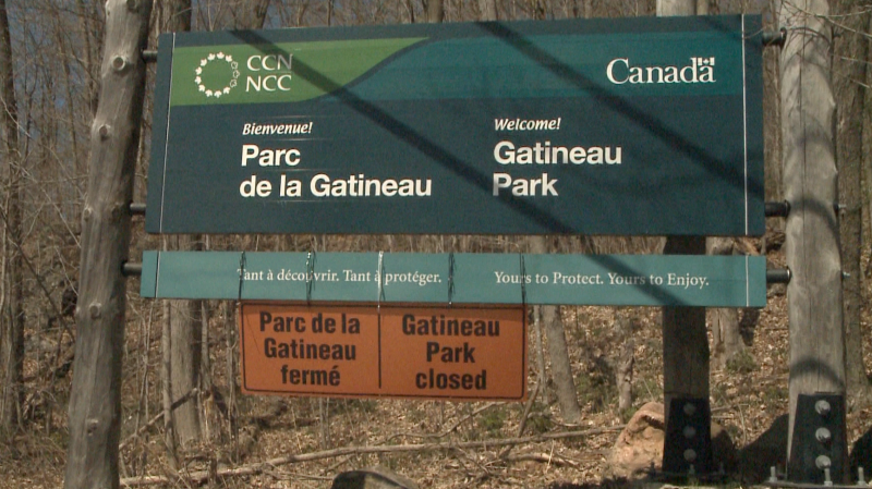 Gatineau Park is open for local residents who can walk or cycle to the park.