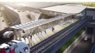 This image is an artistic representation of the Airport Station design. The final product may not be exactly as shown. (Courtesy: Ottawa.ca)