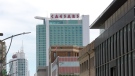 Caesars Windsor pokes above the streetscape in downtown Windsor on May 21, 2020. (Rich Garton / CTV Windsor)