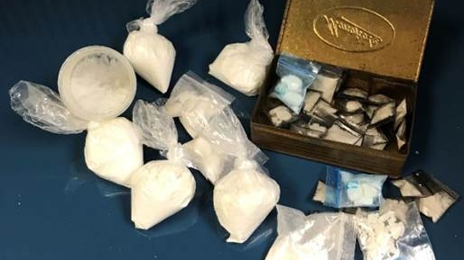 Police seized suspected methamphetamine, heroin and cocaine worth $28,000 in Chatham, Ont., on Tuesday, May 26, 2020. (Courtesy Chatham-Kent police)

