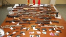 police seized 53 firearms, including 31 long guns and 22 handguns, 24 of which were either prohibited and/or restricted. (Photo Courtesy: RCMP)