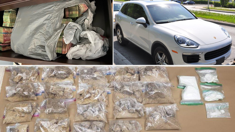 Two Ottawa residents are facing charges after Ottawa Police seized ecstasy, cocaine, vehicles and $150,000 cash. (Photo courtesy: Ottawa Police Service)