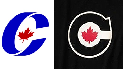 The current Conservative Party logo (right) compared with a new logo on Olympic uniforms released on October 1, 2009.