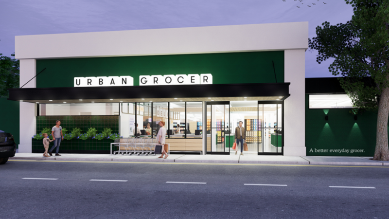 An illustration of the new store at 1625 Fort St. (urban-grocer.ca)