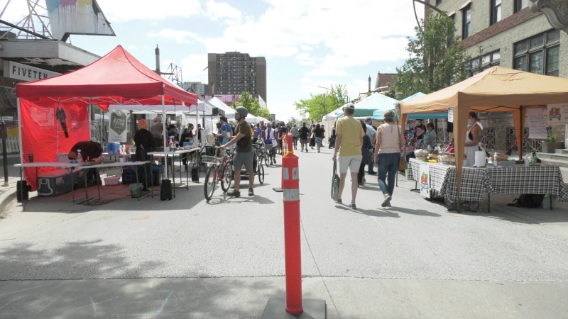 The Downtown Windsor Farmers’ Market opens on Saturday, May 30, 2020 with new measures to follow public health guidelines put in place to stop the spread of COVID-19. (Ricardo Veneza / CTV Windsor)