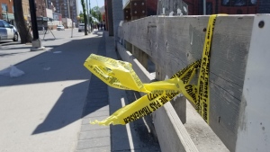 Police tape in the 500 block of Selkirk Avenue. (Source: CTV News/Dan Timmerman)