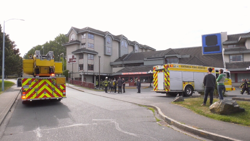 Firefighters were called to the former Comfort Inn in Victoria for reports of a fire Tuesday Morning: June 2, 2020 (CTV News)