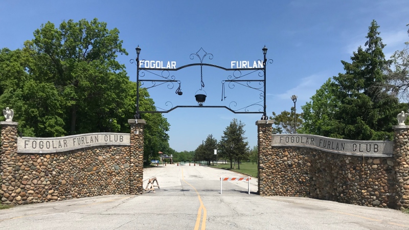 Front gates of the Foglar Furlan Club in Windsor, Ont. on Tuesday June 2, 2020. (Rich Garton/CTV Windsor)