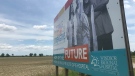 The proposed site of the new acute care hospital at County Road 42 and Concession Road 9 in Windsor on June 3, 2020. (Rich Garton / CTV Windsor)