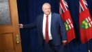 Premier Doug Ford arrives for the daily press briefing at Queens Park, in Toronto, Wednesday, June 3, 2020. THE CANADIAN PRESS/Rene Johnston-POOL