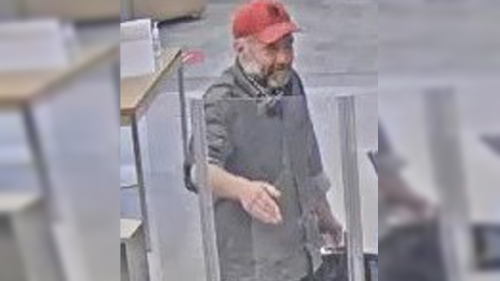 A suspect wanted after a bank was defrauded