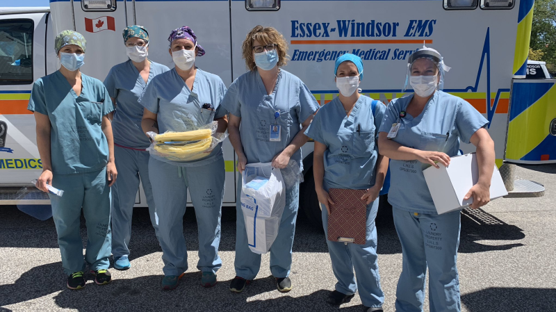 Windsor-Essex healthcare workers. (Courtesy Erie Shores HealthCare)