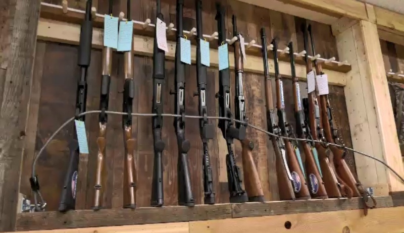 Guns are pictured at Back-Forty Guns and Gear in Saskatoon.