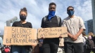 Thousands of protesters gathered in Jack Poole Plaza Friday afternoon to add their voices to the anti-racism protests that have been going on across North America in the two weeks since the killing of George Floyd by Minneapolis police. (CTV)