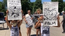 Black Lives Matter protest in London, Ont. on June 6, 2020. (Jordyn Read/CTV London)