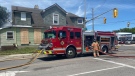 Structure fire at Adelaide and Nelson Streets in London, Ont. on June 7, 2020. (@LdnOntFire/Twitter)