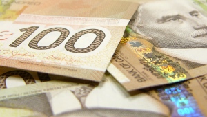 Canadian currency is shown in this file photo. 