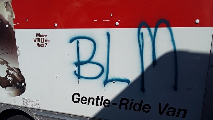 BLM spray paint
