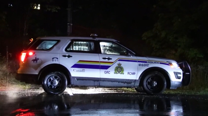 An RCMP SUV is pictured in Mission, B.C.