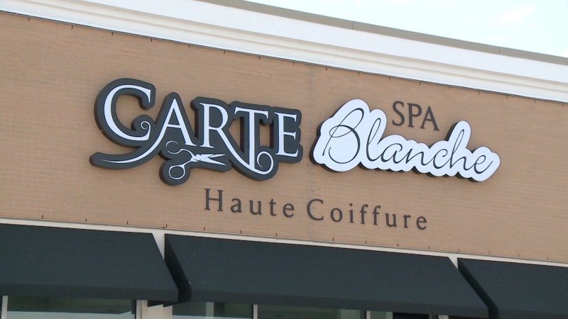 The Carte Blanche Salon and Spa in Barrhaven will be closing permanently because of the impact of the COVID-19 pandemic. (Jim O'Grady / CTV News Ottawa)