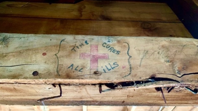 A family that farms near Yellowgrass discovered a message in their more than 100-year-old barn. (Courtesy: Dana Quigley)