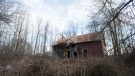 The derelict Samuel Bass family home is seen near Charlieville, Ont., Friday, November 15, 2013. (THE CANADIAN PRESS/Adrian Wyld)