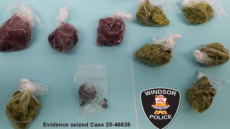 Windsor police seized over 250 grams  three 80 mg Oxycodone pills and a number of cell phones. (courtesy Windsor Police Service)