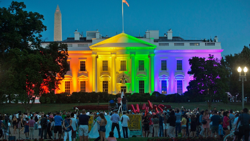 white house rainbow
