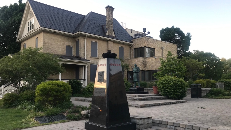 Vandals extinguished the 'Flame of Hope' at London, Ont.'s Banting House by throwing debris into the burner.