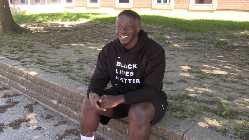 Kwasi Ofosu speaks to CTV News about the petition to change the name of Plantation Road on Monday, June 15, 2020. (Celine Zadorsky / CTV London)