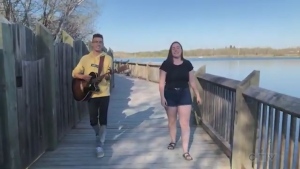 Timmins students star in tonight's song.