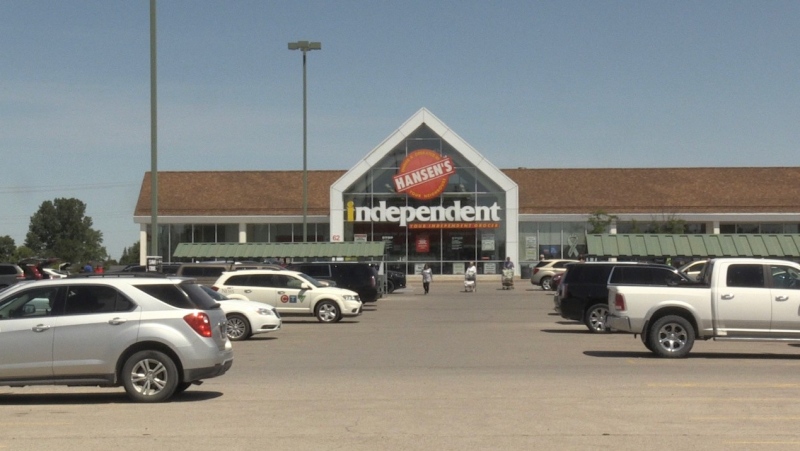Hansen’s Your Independent Grocer in Exeter, Ont. is seen Tuesday, June 16, 2020. It has a single-person-occupancy store policy. (Jordyn Read / CTV News)